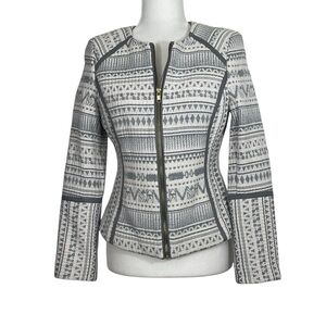 H & M Gray Aztec Pattern Jacket